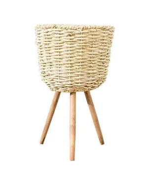 Modern Basket rattan plant stand