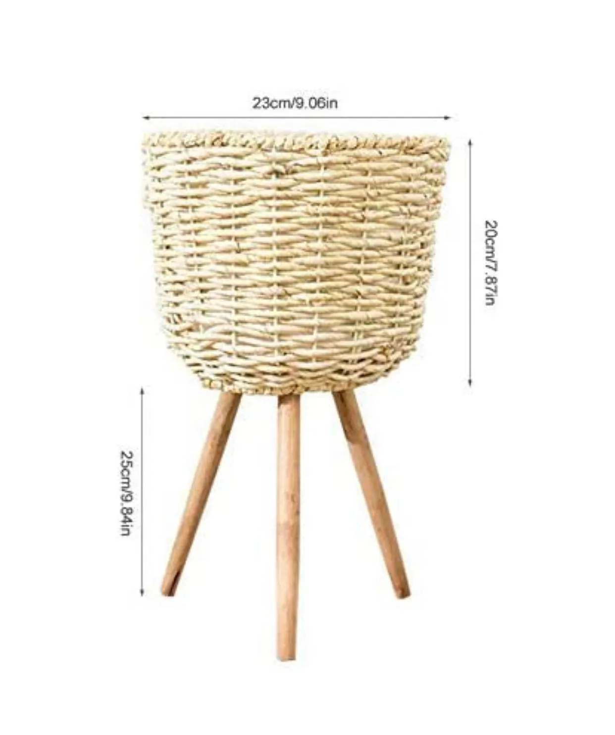 Modern Basket rattan plant stand