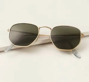 Polygon metal frame sunglasses