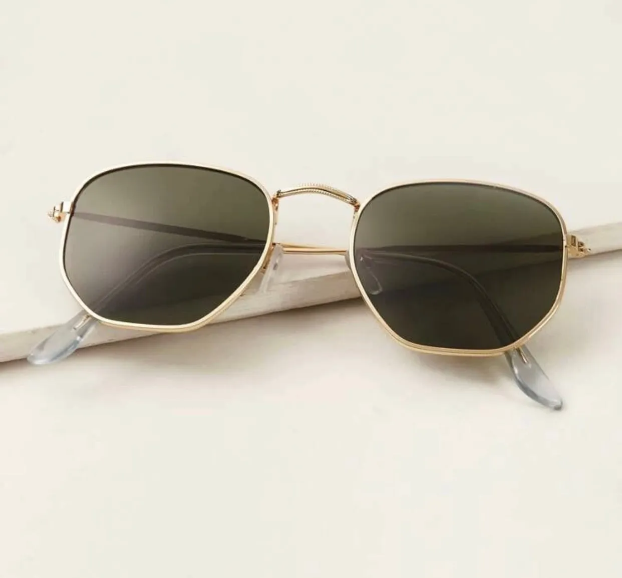 Polygon metal frame sunglasses