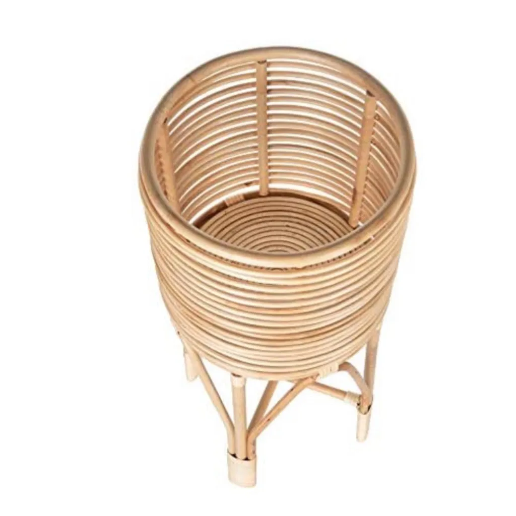 Rattan Indoor Plant Stand, Medium, Natural Planter Brown