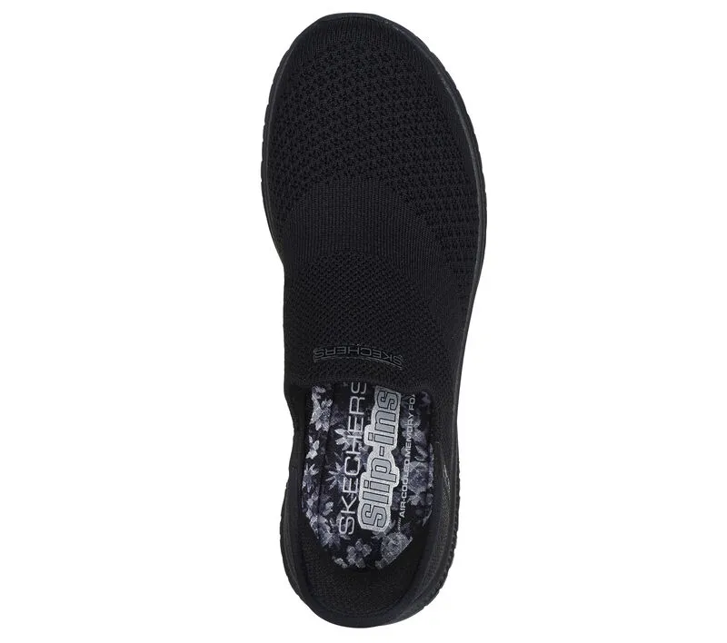Skechers Women's Virtue Slip-In (Hands-Free) Sneaker - Black/Black