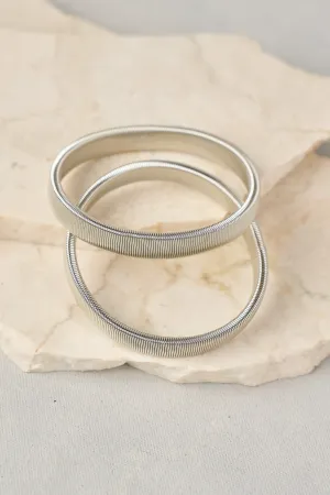 Sleeve Garter Pair - Silver