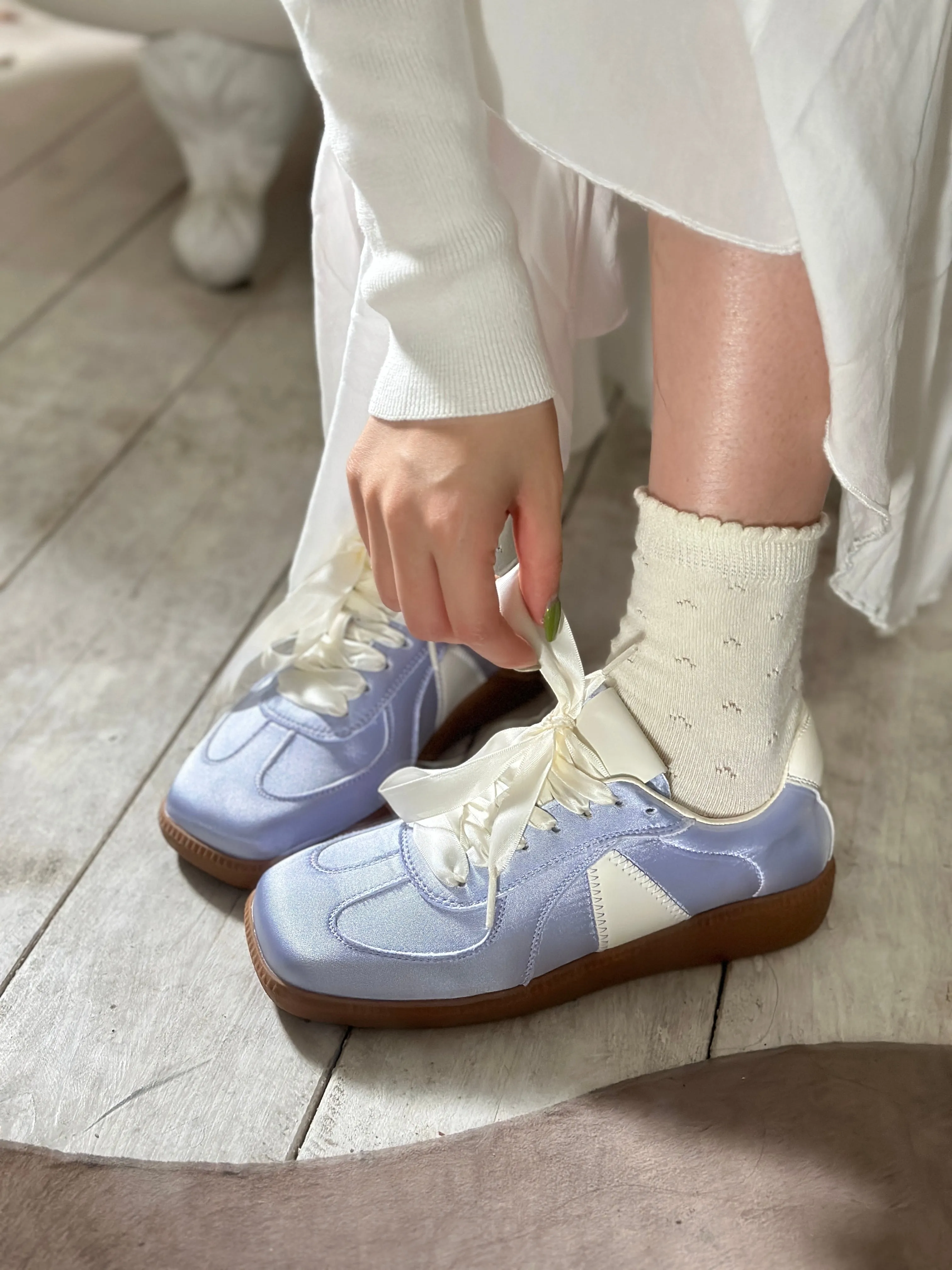 Square toe satin ballet fairy spring and summer versatile casual shoes
