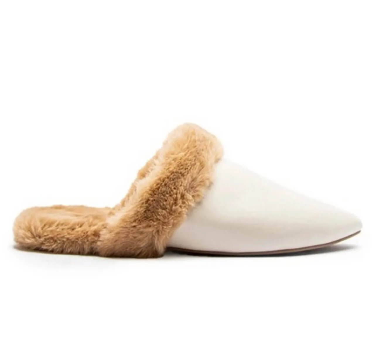 The Eskimo Flates: Pleather Fur Lined Mules