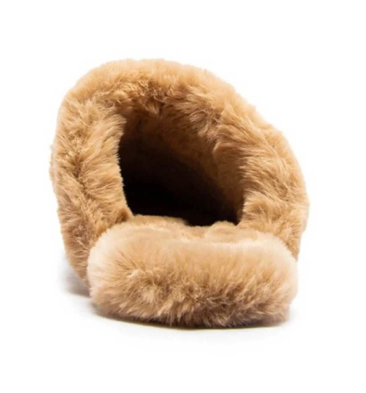 The Eskimo Flates: Pleather Fur Lined Mules