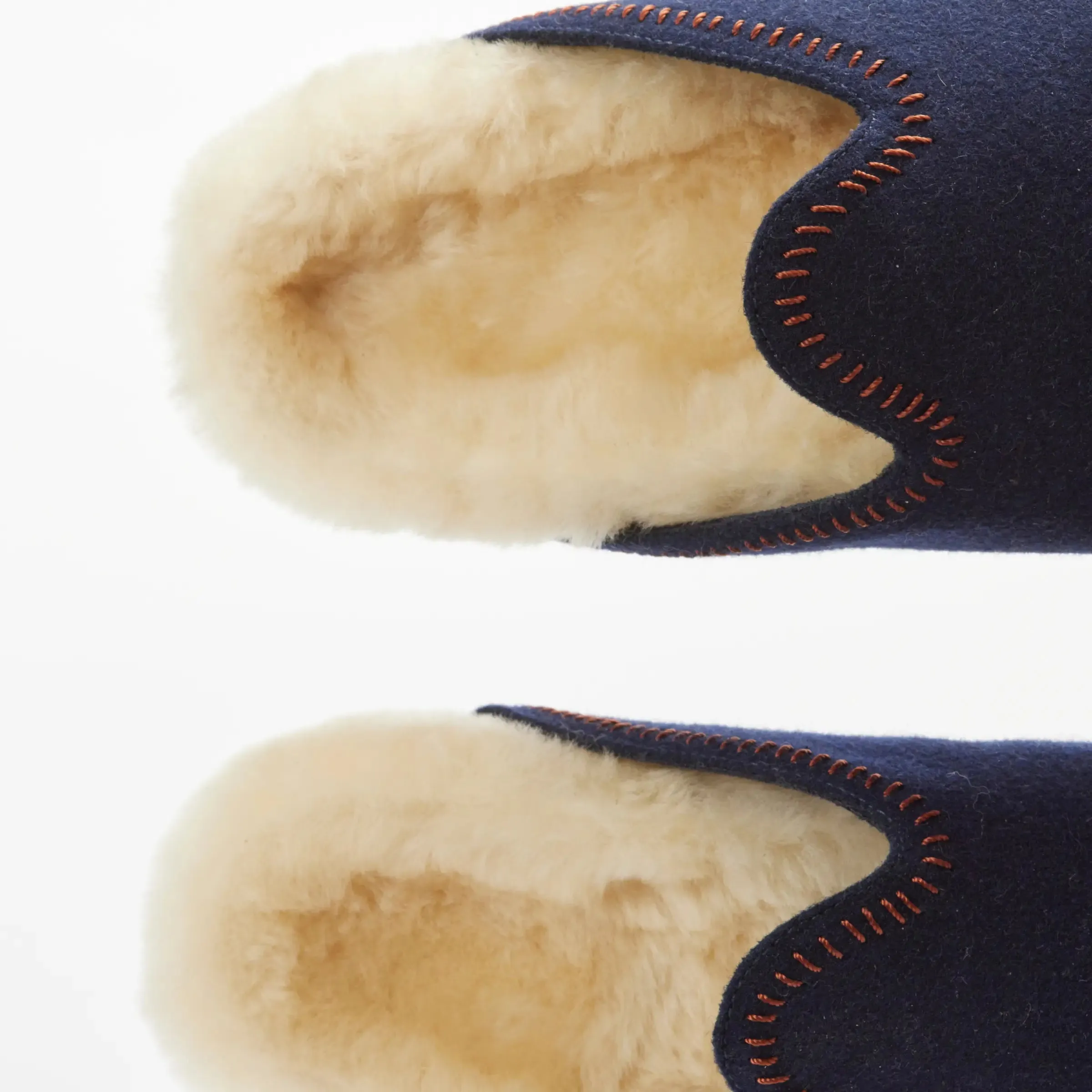 The Woolie Burro - Navy with Shearling - Mens