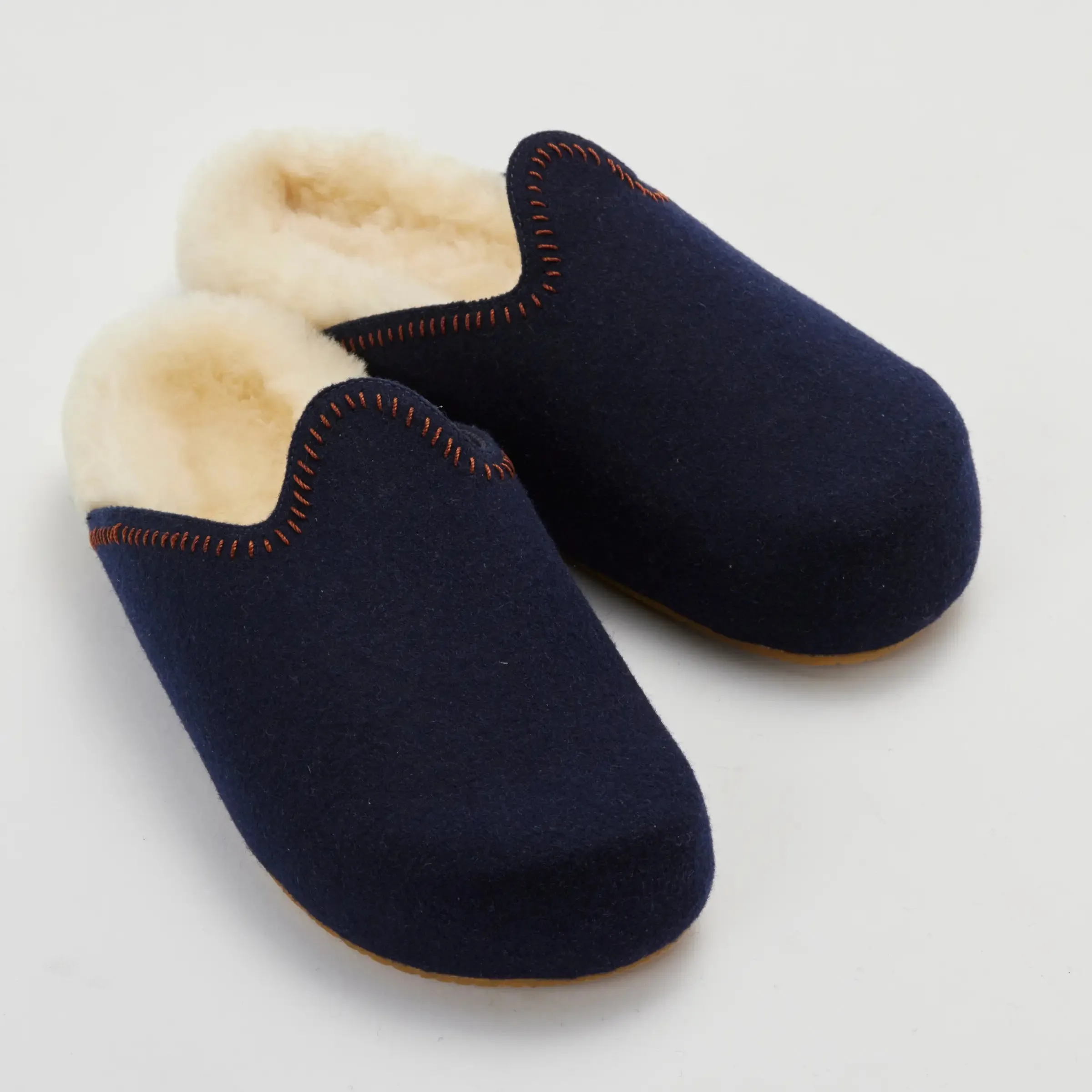 The Woolie Burro - Navy with Shearling - Mens