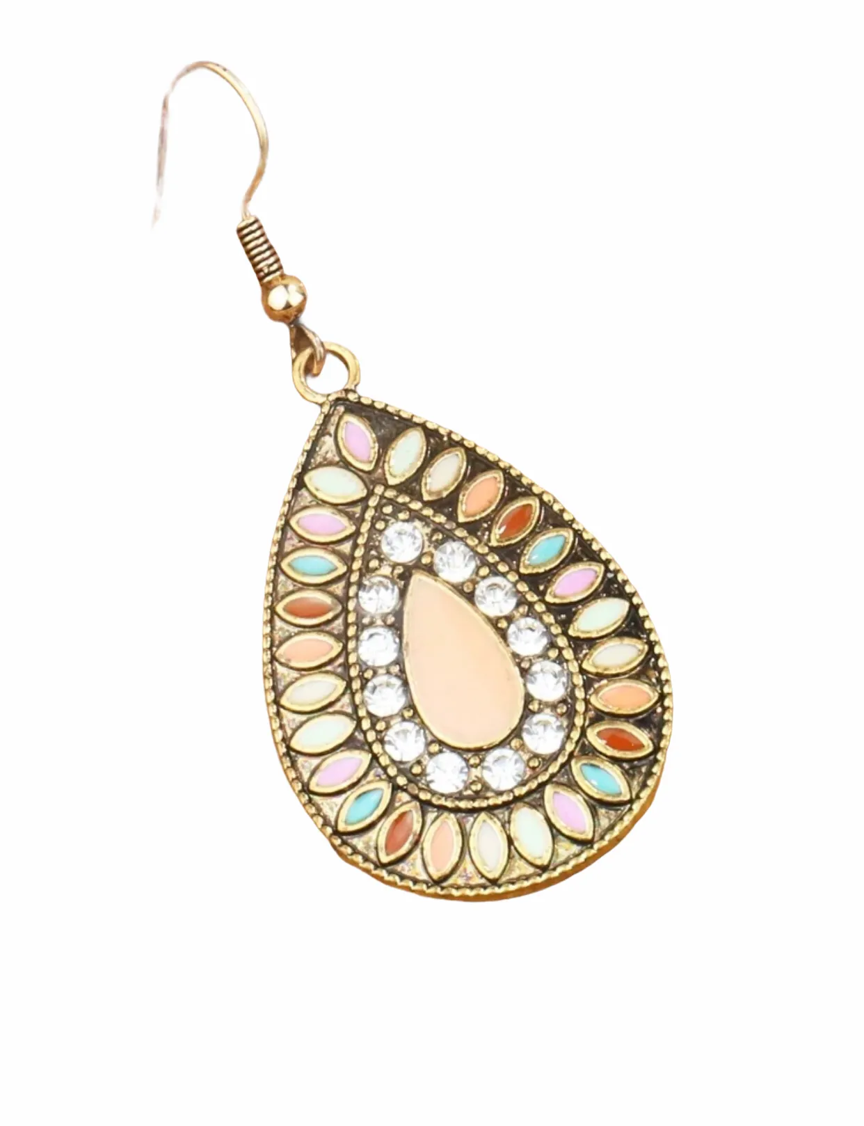 Three pairs of waterdrop dangle earrings.
