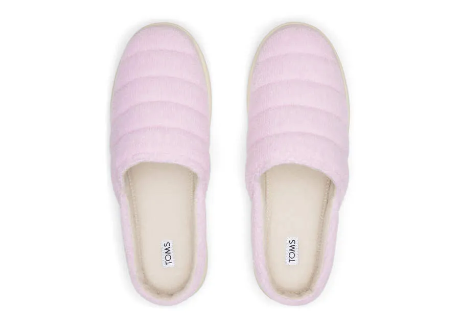 TOMS Womens Sage Terry Cloth Slipper - Chalky Pink