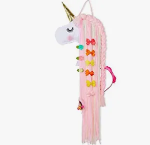 Unicorn Hair Bow Holder for Girls Wall Hanging Decor and Baby Hair Clip Hanger Organizer