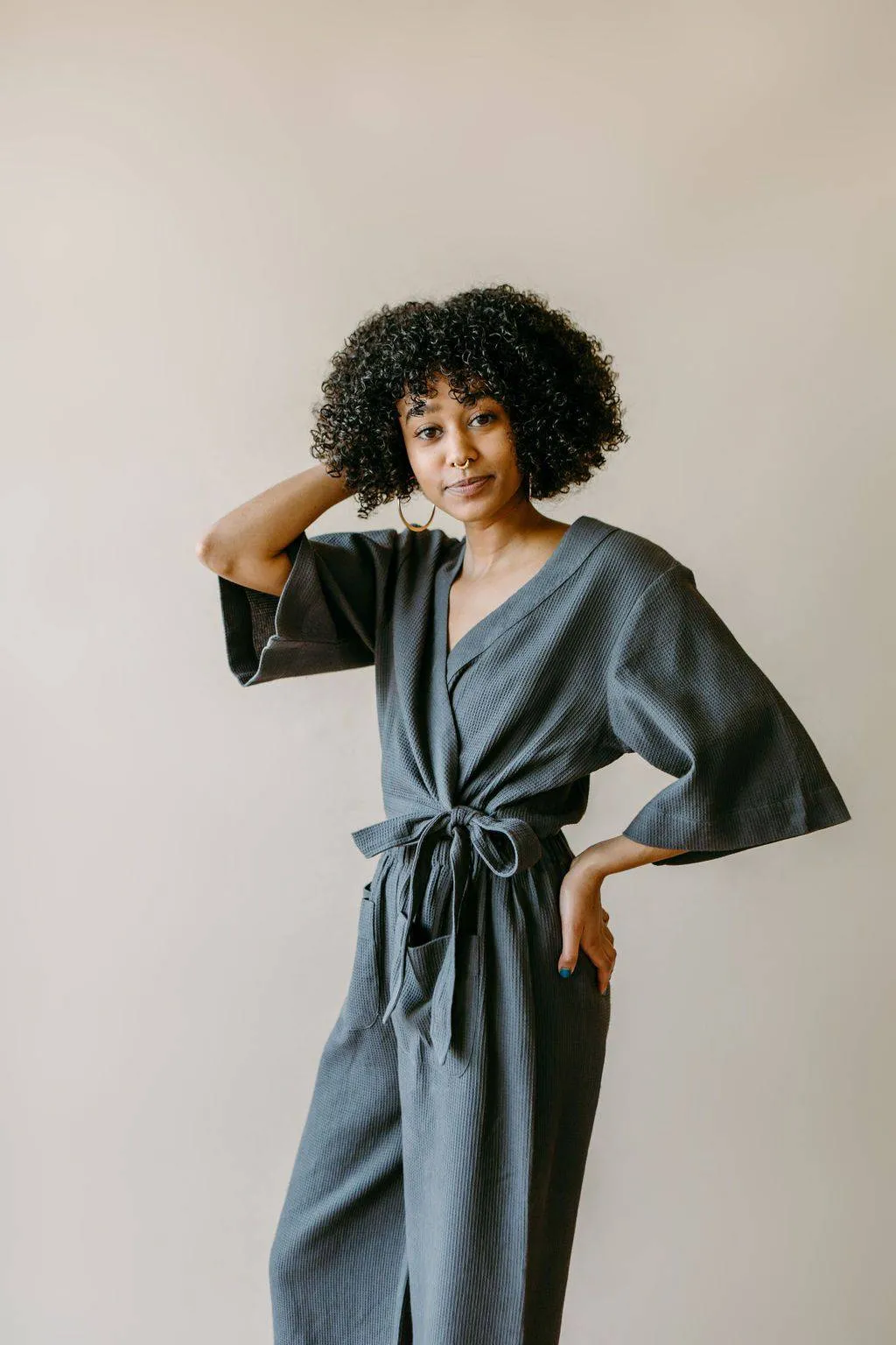 Waffle Jumpsuit (Charcoal)