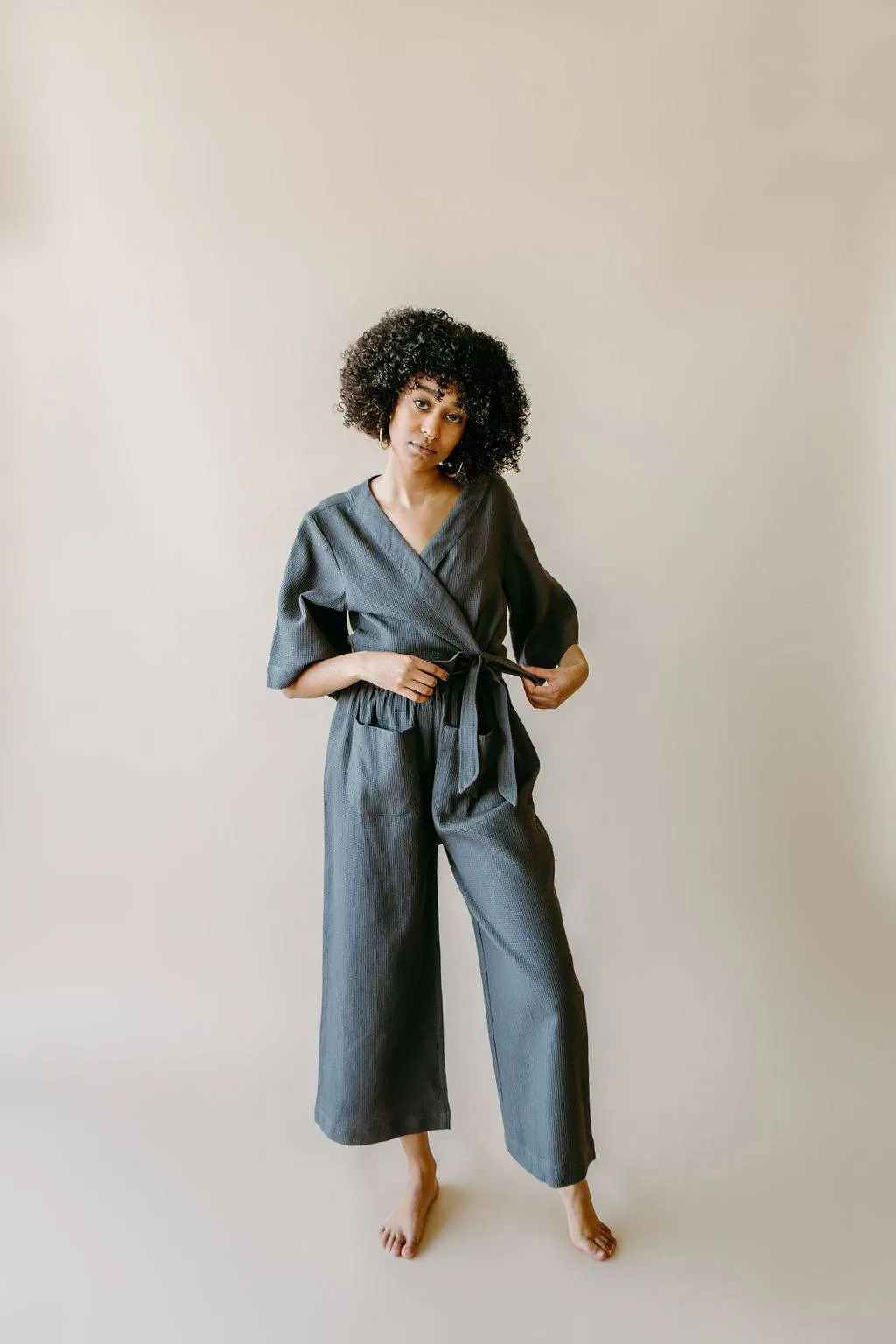 Waffle Jumpsuit (Charcoal)