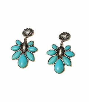 Wonderful turquoise decor drop earrings